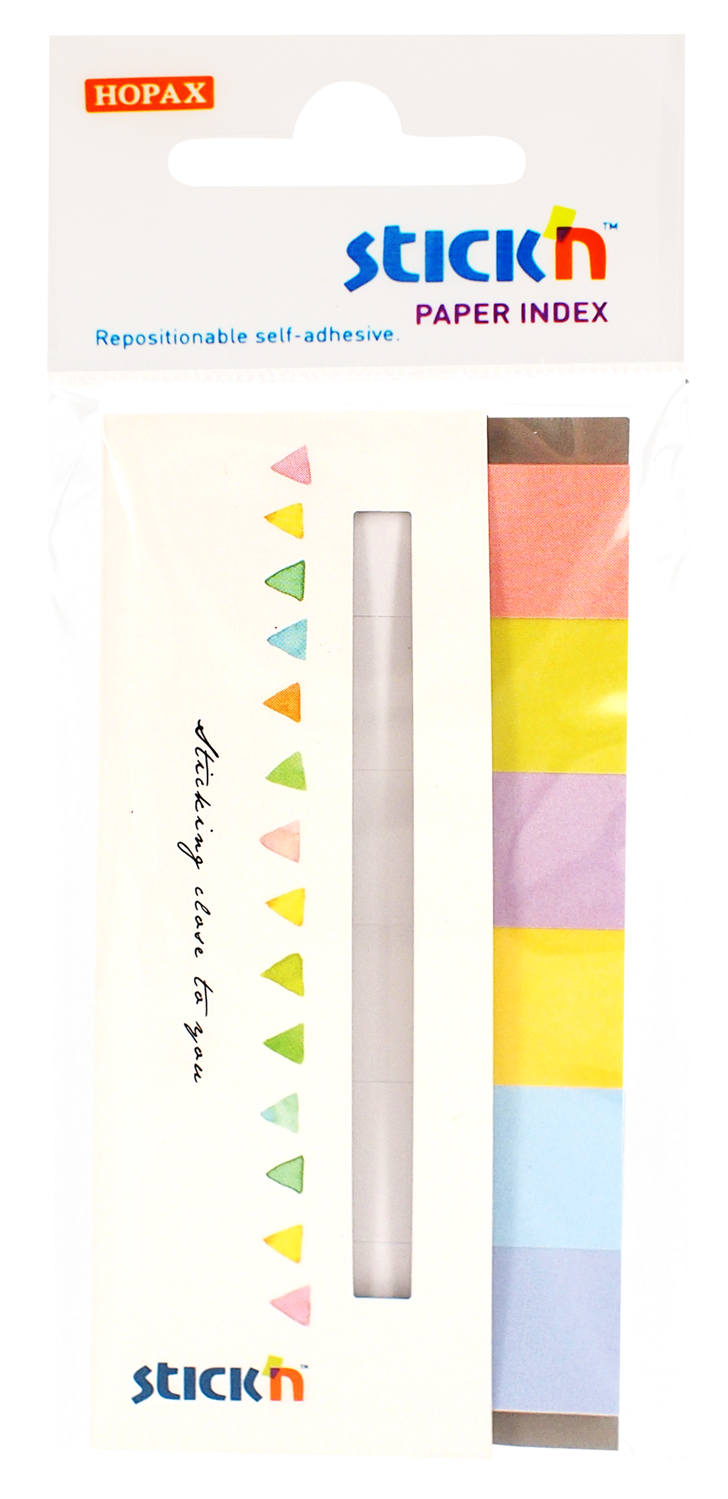 Stick'n Indexflikar Papper 6st 45 × 15 30 blad Sorterat Pastell