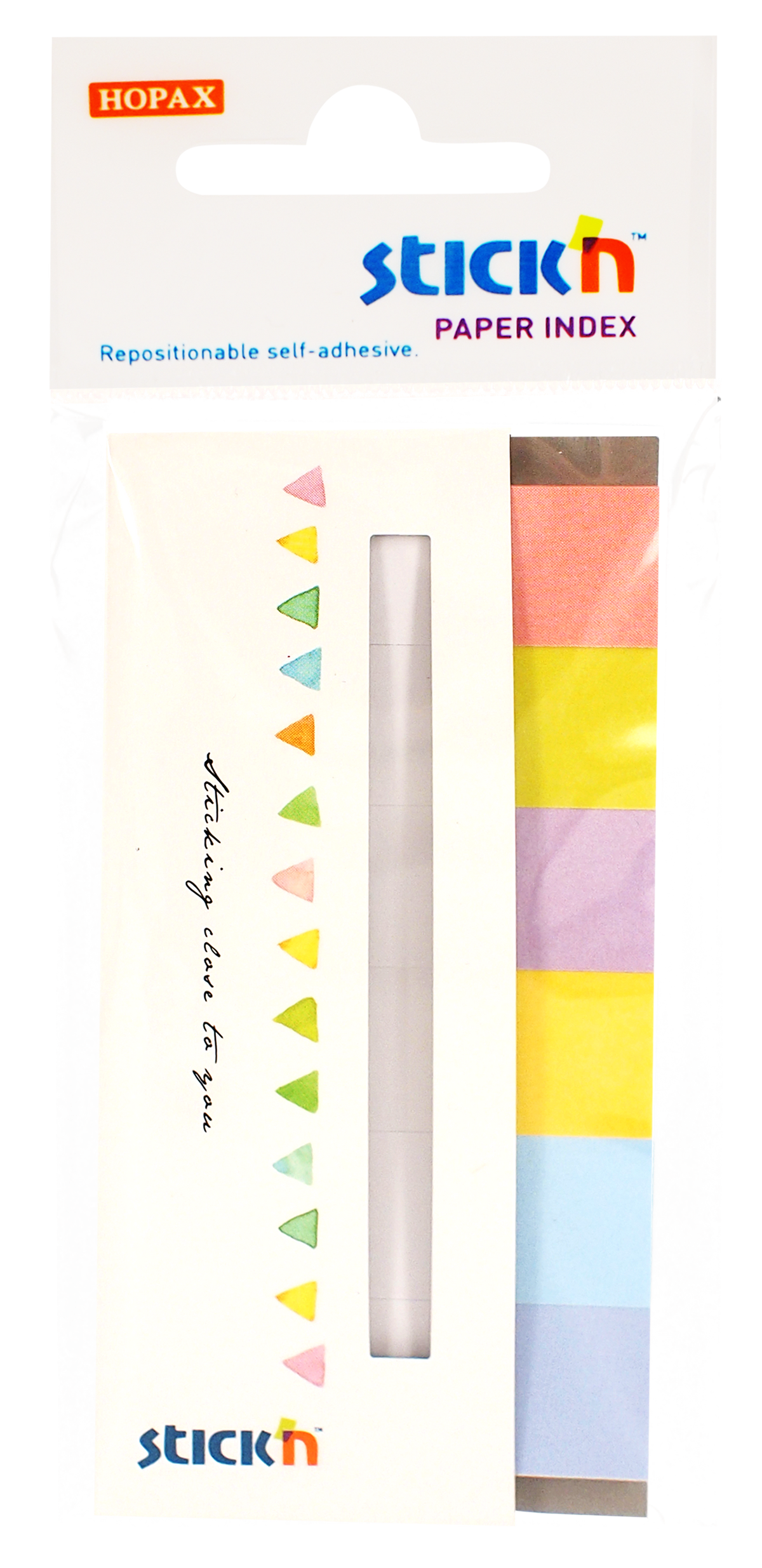 Stick'n Indexflikar Papper 6st 45 × 15 30 blad Sorterat Pastell