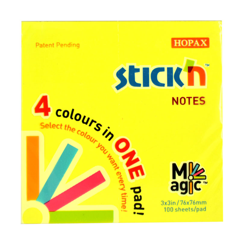 Stick'n Select Notisblock FSC 100 blad Sorterat Neon