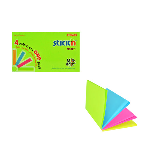 Stick'n Select Notisblock FSC 100 blad Sorterat Neon