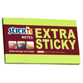 Stick'n Notisblock Extra Sticky 90 blad Neon – Grön – 76 × 127 mm