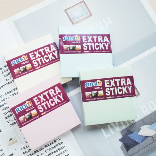 Stick'n Notisblock Extra Sticky Multipack 6 st 90 blad Pastell