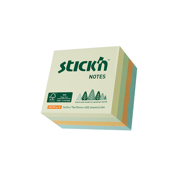 Stick'n Miljö Notiskub 240 blad 51 × 51 mm sorterad 5 färger