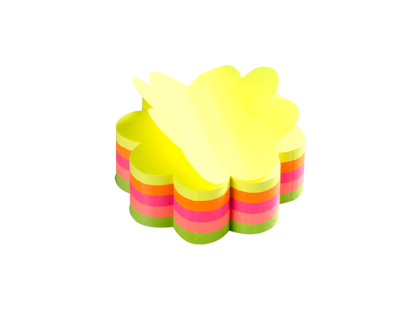 Stick'n Notiskub 67 × 67 250 blad Blomma Sorterat Neon