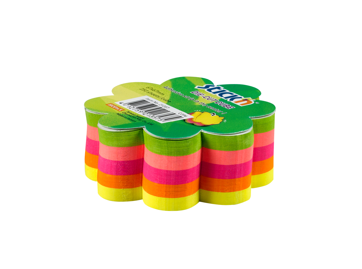 Stick'n Notiskub 67 × 67 250 blad Blomma Sorterat Neon