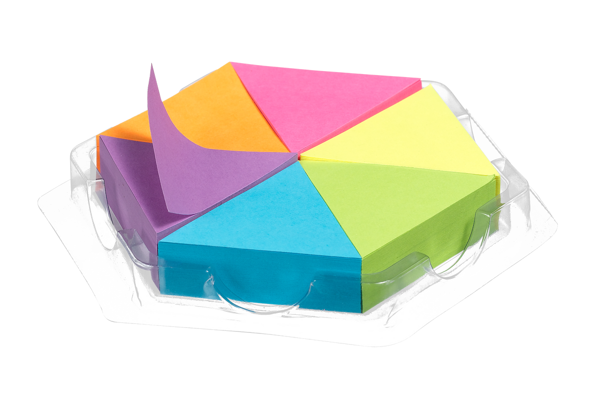 Stick'n Notisblock Sorterat Neon – 43 × 50 mm – 150 ark