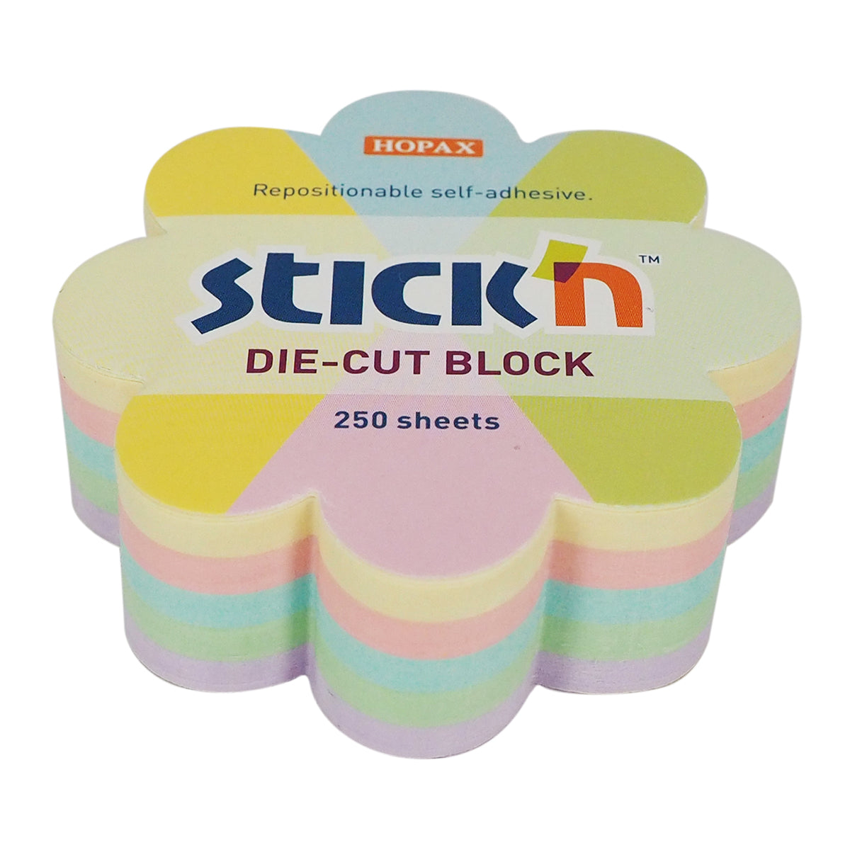 Stick'n Notiskub 67 × 67 250 blad Blomma Sorterat Pastell