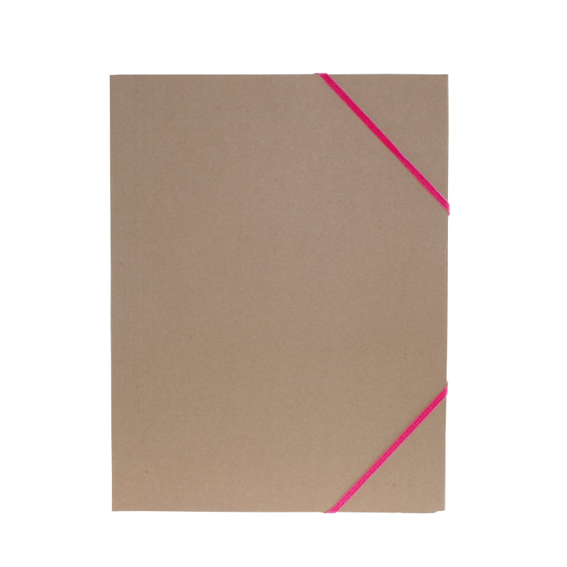 Gummisnoddsmapp Papp Natur – Rosa – Standard