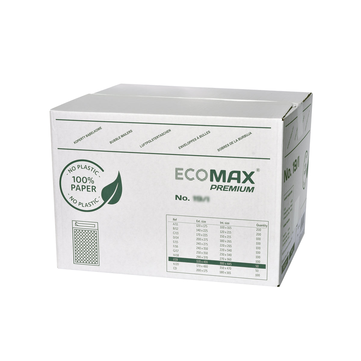 Grippie Vadderat Postkuvert Eco 18/H 270 × 360 100-pack Kraft
