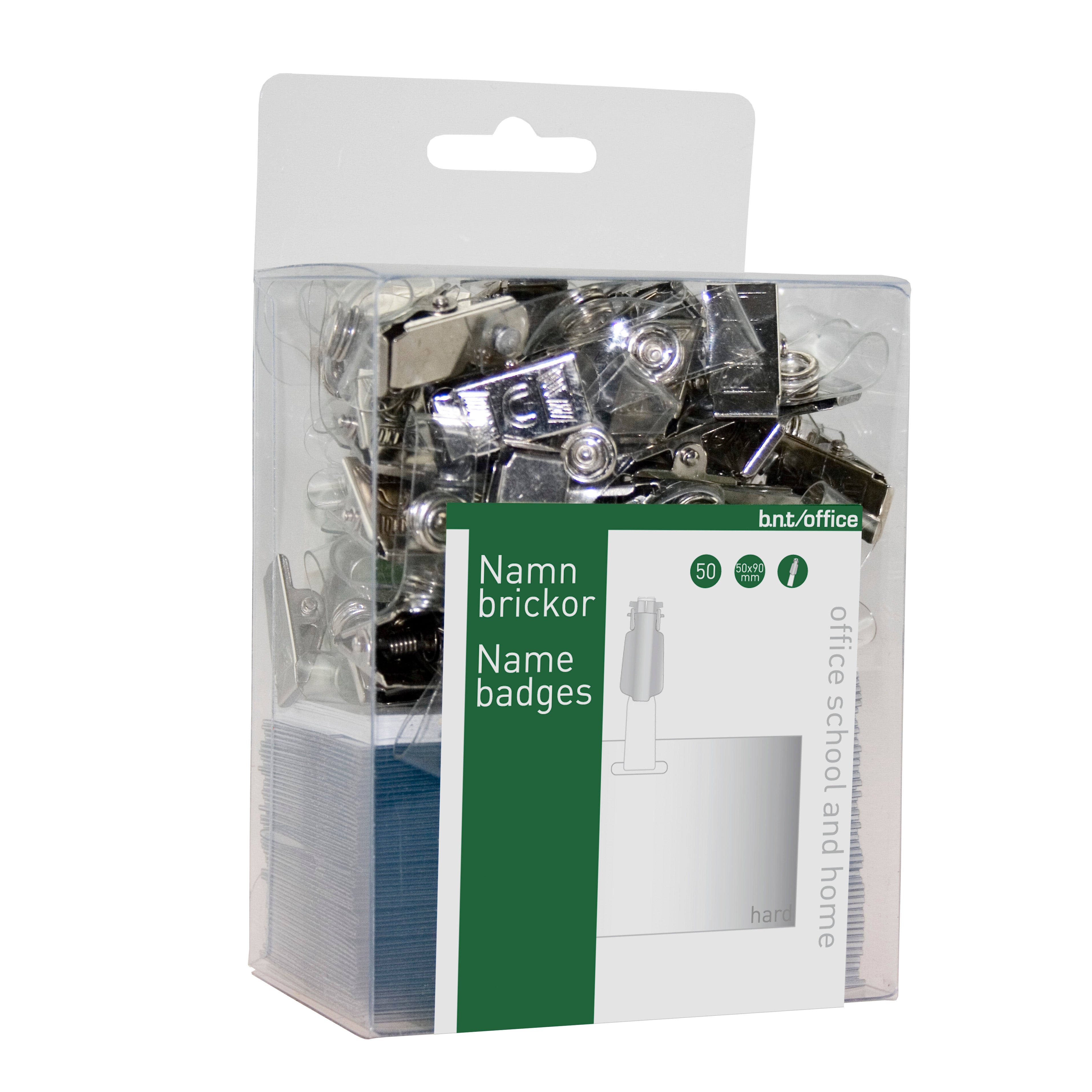 Namnskylt Clip Stropp 50 × 90 mm 50-pack