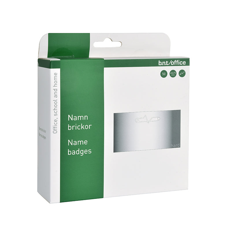 Namnskylt Nål – 40 × 75 mm – 50-pack
