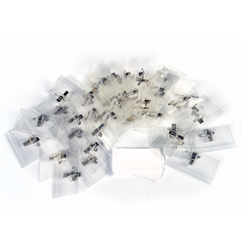 Namnskylt Clip/Nål 50-pack