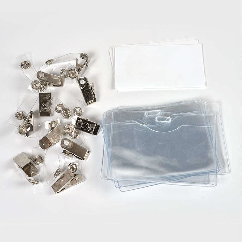 Namnskylt Clip ID-Kort 90 × 60 Mjuk 10-pack