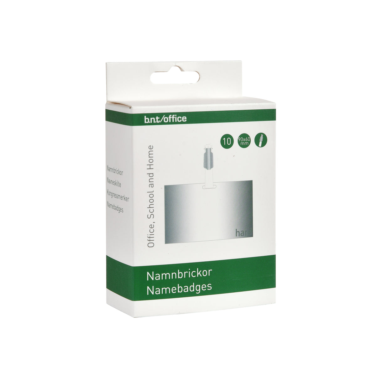 Namnskylt ID-Kort 90 × 60 mm Hård 10-pack