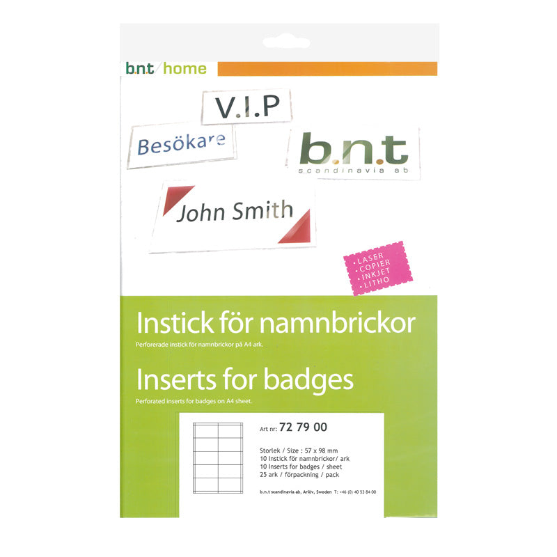 Instick Namnbricka – 57 × 98 mm