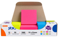 Stick'n Notisar Extra Sticky Neon Assorterad 4 färger – 51 × 51 mm – 12 × 90 ark