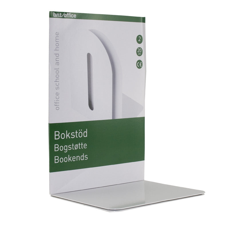 Bokstöd Metall – Vit – 20 cm