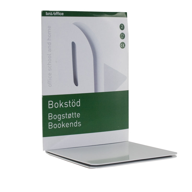 Bokstöd Metall – Vit – 15 cm