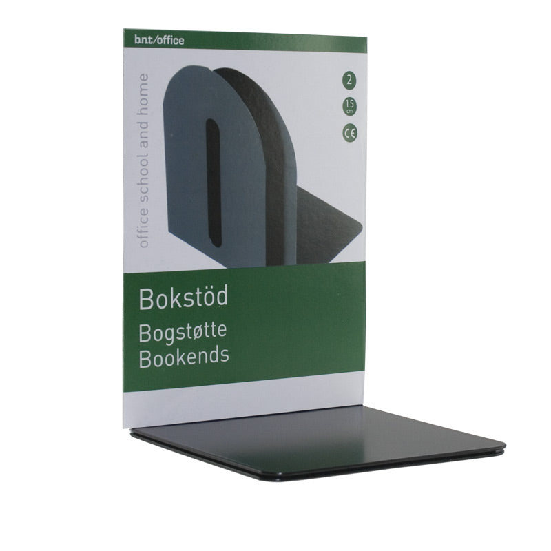 Bokstöd Metall – Svart – 15 cm