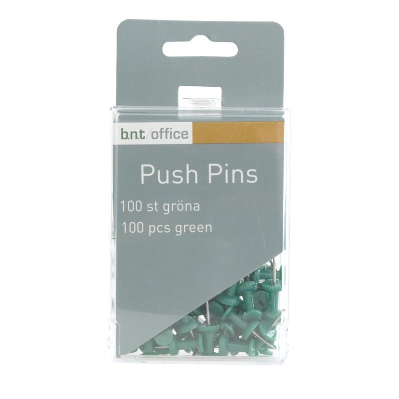 Push Pins – Grön – 100 st