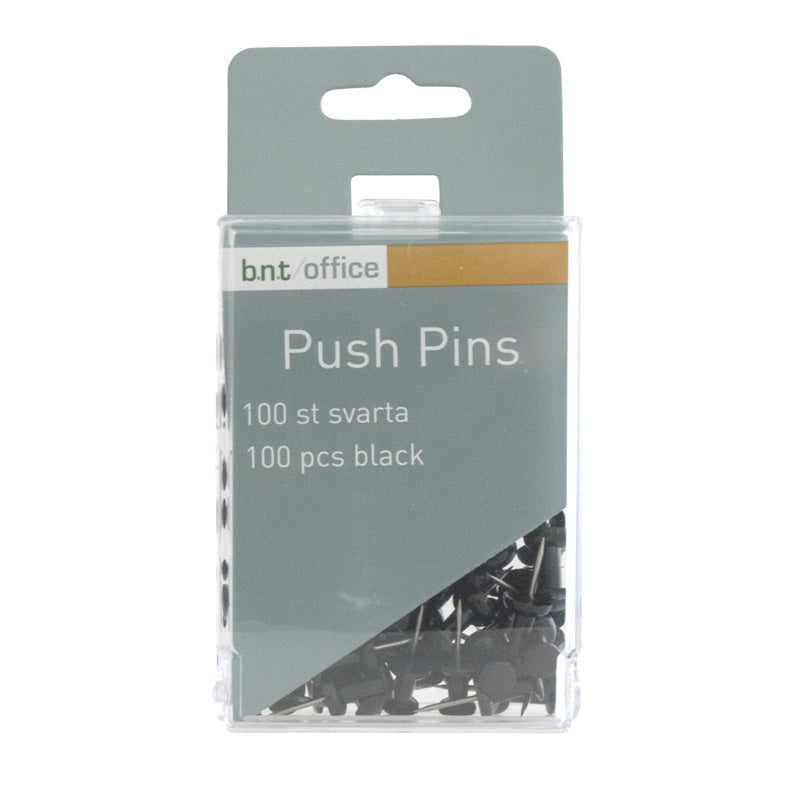Push Pins – Svart – 100 st