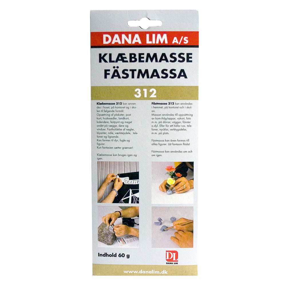 Häftmassa 60 g Blister Vit