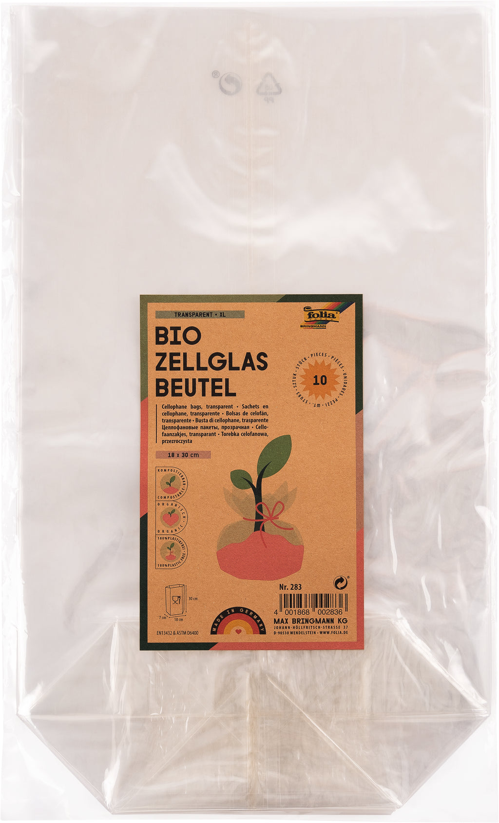 Folia Cellofanpåsar 10-pack
