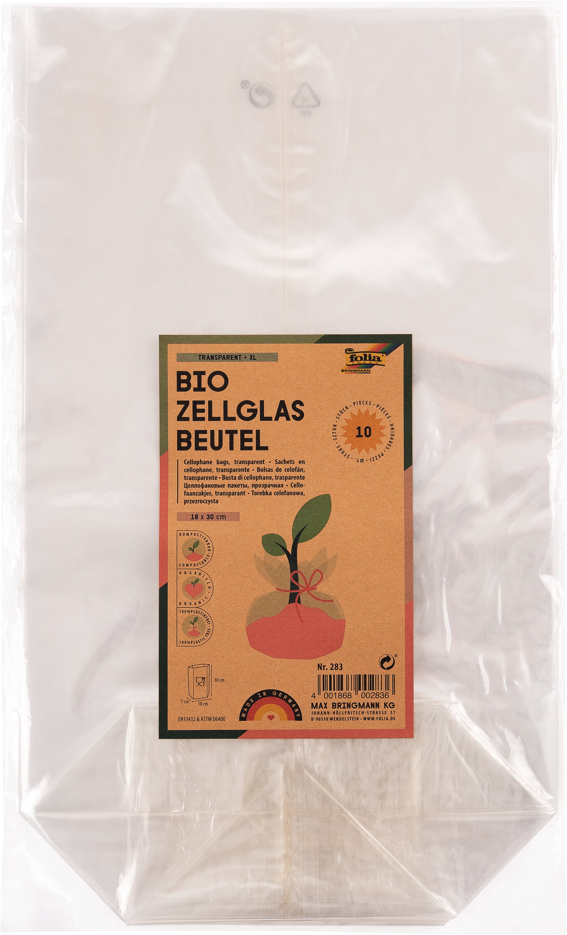 Folia Cellofanpåsar 10-pack