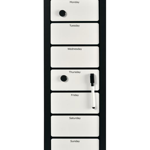 Veckoplaneringstavla med Engelsk Text Whiteboard 20 × 60 cm