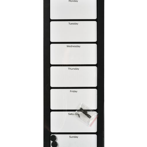 Veckoplaneringstavla med Engelsk Text Whiteboard 20 × 60 cm