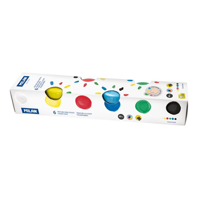 MILAN Fingerfärg 40 ml 6-pack