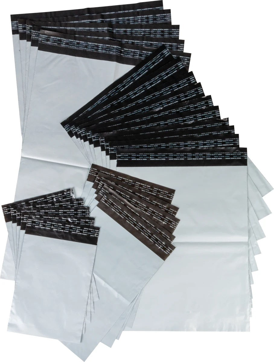 Grippie Postpåse Sorterade Storlekar Enkel Limremsa Vit 25-pack