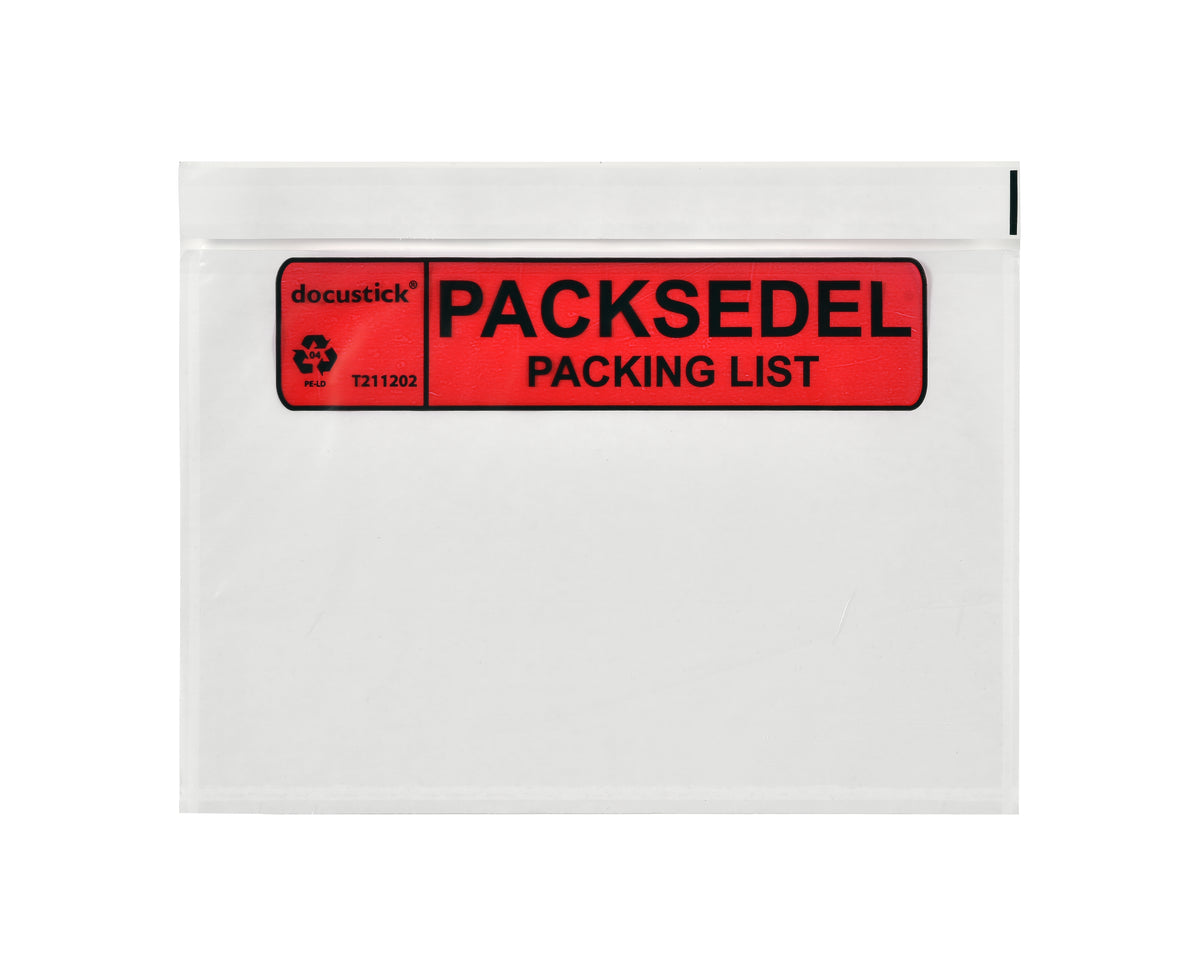 Docustick Packsedel Med Tryck SV/EN 1000st