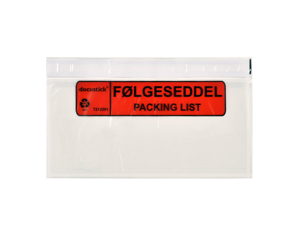 Grippie Packsedelskuvert Premium C65/DL Med Tryck DK/EN 1000st