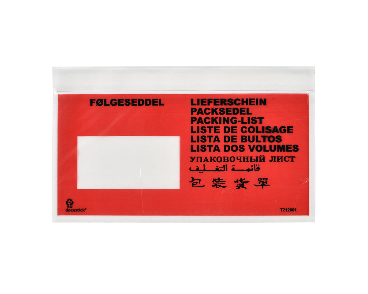 Docustick Packsedel C65/DL Med Tryck 10 Språk 1000st
