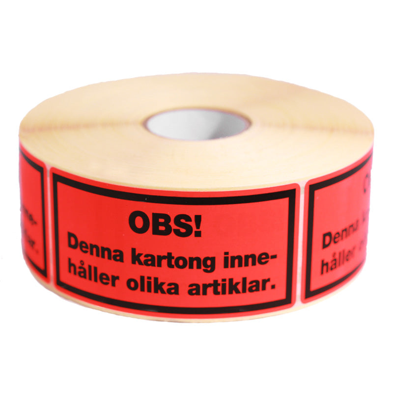 Varningsetikett Denna Kart Innehåller
