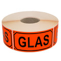 Grippie Varningsetikett Glas Text