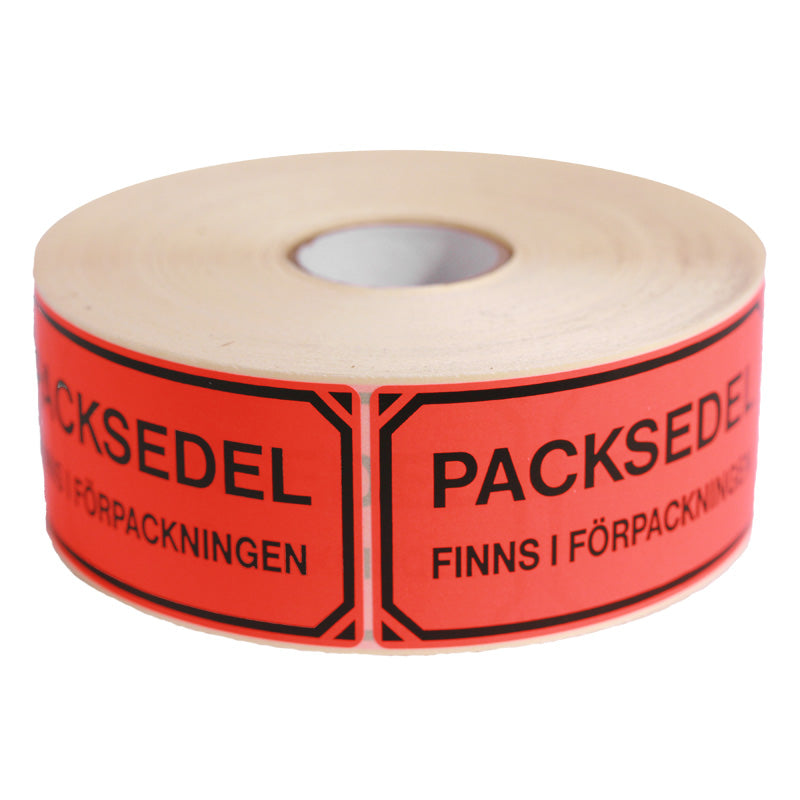 Varningsetikett Packsedel Finns I Förpackningen