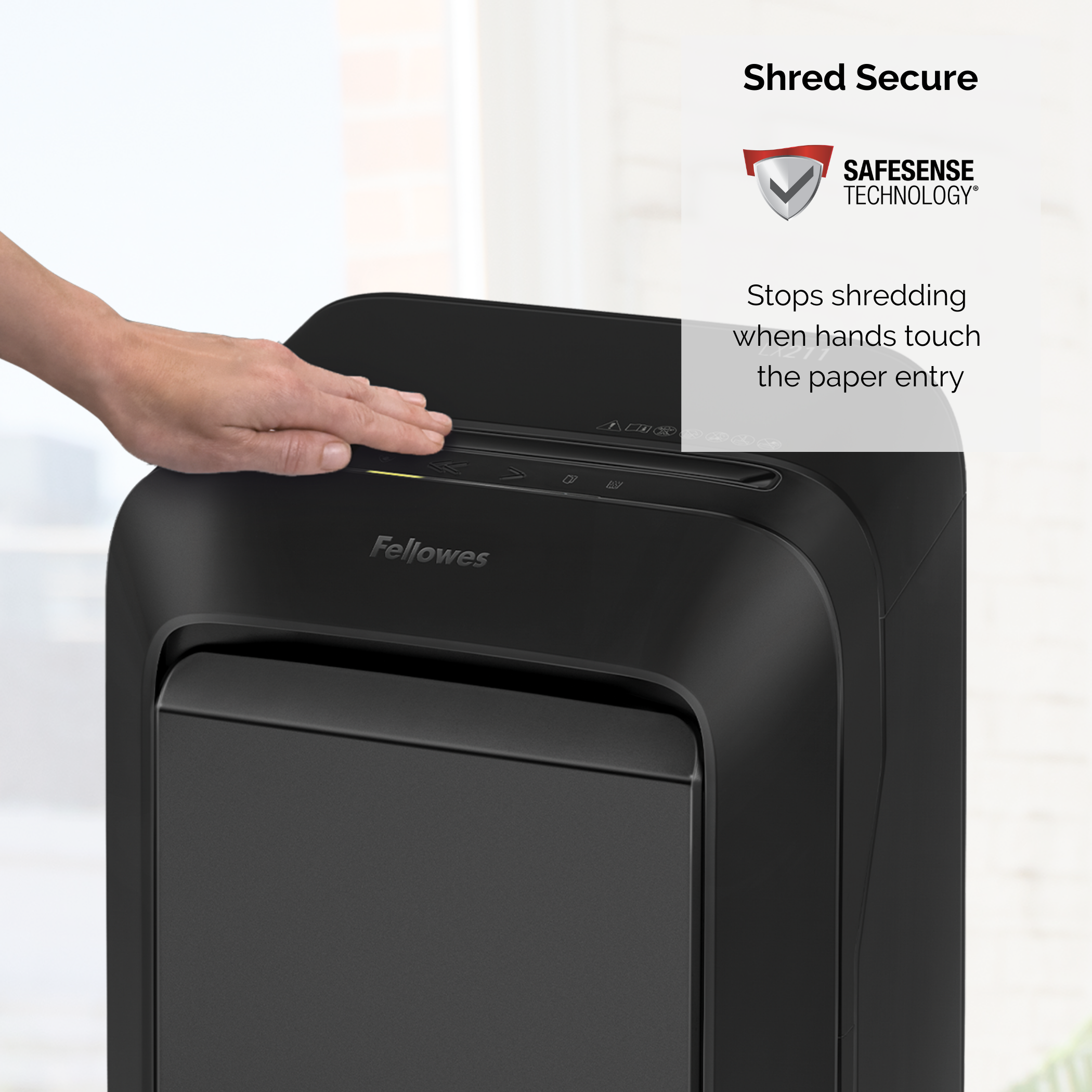 Fellowes Dokumentförstörare LX211 – Svart – 12 Ark