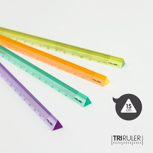 MILAN Linjaler 15 cm Trekantiga 60 st