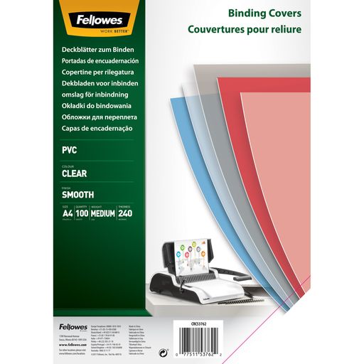 Fellowes PVC Omslag Klar