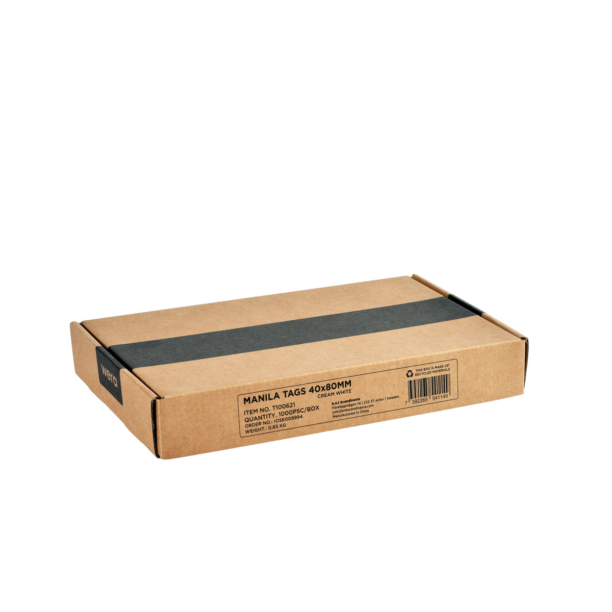 Wera Adresslapp / Manillamärke 1000-pack Krämvit